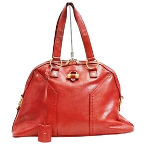 YSL Saint Laurent Red Leather Muse EUC